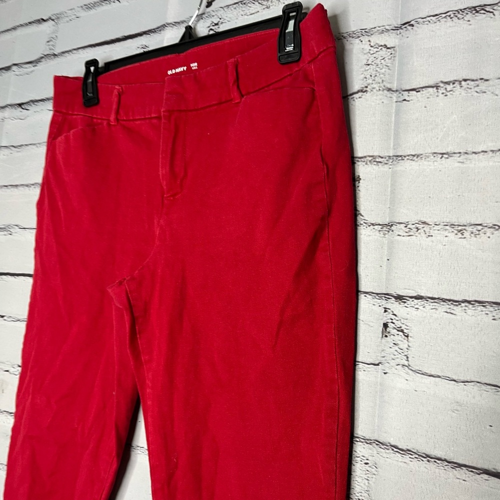 Old Navy Women's Bold Red Ankle Pants - Picture 6 of 14